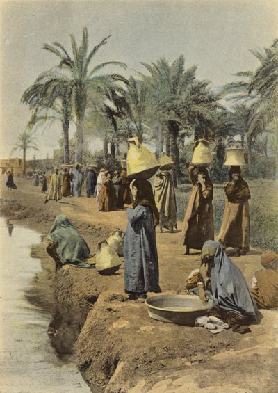 The Banks of the Nile at Bedrechein by European Photographer